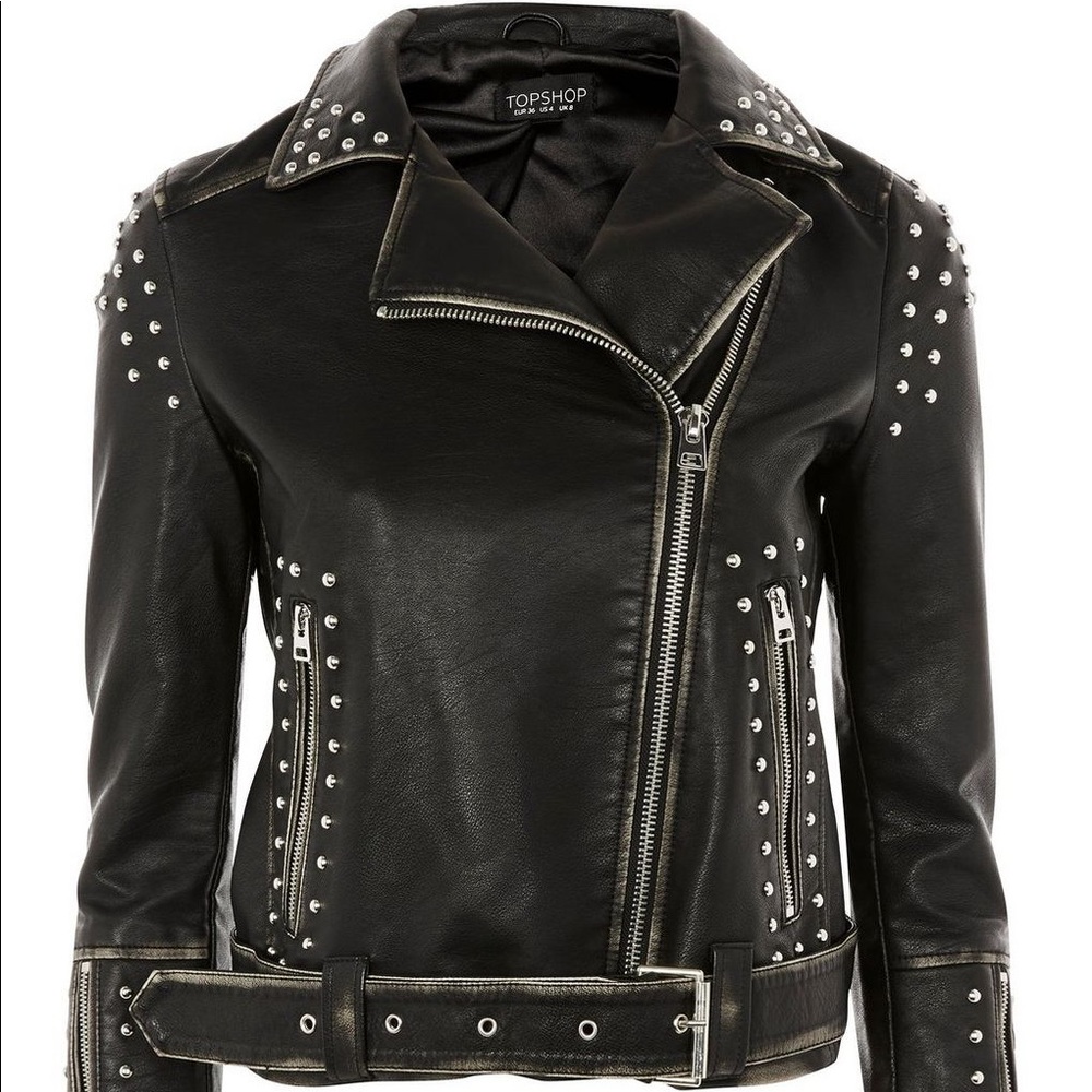 Topshop Studded Jacket - Picture 7 of 10